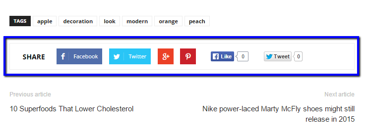 Share box footer
