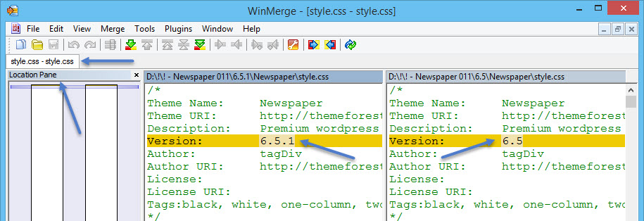 winmerge compare files