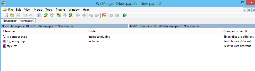 winmerge compare image files