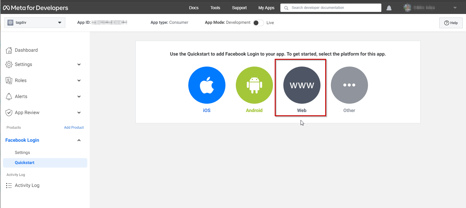 How to generate Facebook App ID - tagDiv support