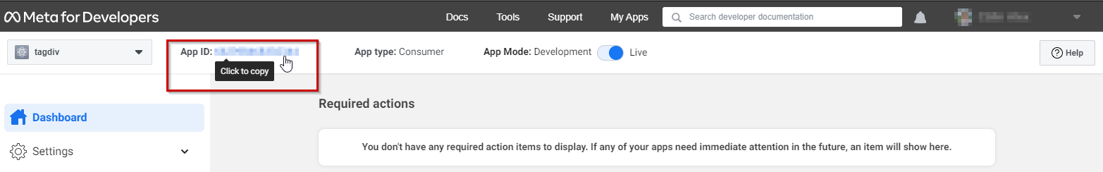 How to generate Facebook App ID - tagDiv support